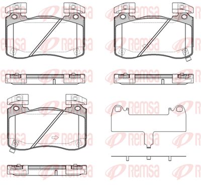 181302 REMSA Комплект тормозных колодок, дисковый тормоз