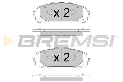 BP3908 BREMSI Комплект тормозных колодок, дисковый тормоз