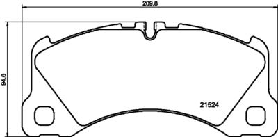 8DB355040051 HELLA Комплект тормозных колодок, дисковый тормоз