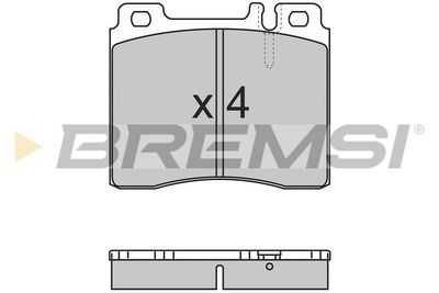 BP2657 BREMSI Комплект тормозных колодок, дисковый тормоз