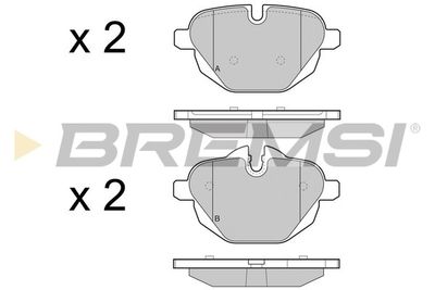 BP3449 BREMSI Комплект тормозных колодок, дисковый тормоз