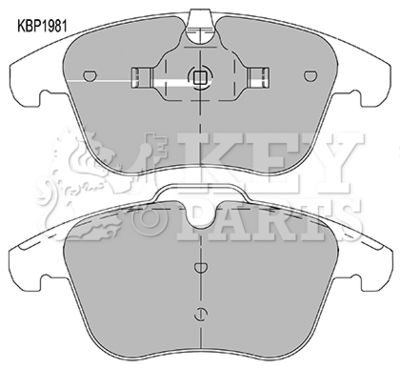 KBP1981 KEY PARTS Комплект тормозных колодок, дисковый тормоз