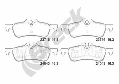 237160070400 BRECK Комплект тормозных колодок, дисковый тормоз