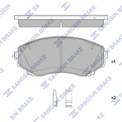 SP1527A Hi-Q Комплект тормозных колодок, дисковый тормоз