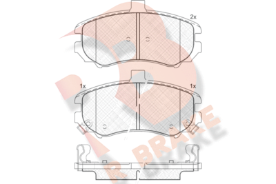 RB1666 R BRAKE Комплект тормозных колодок, дисковый тормоз