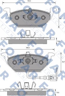 FO687781 FOMAR Friction Комплект тормозных колодок, дисковый тормоз