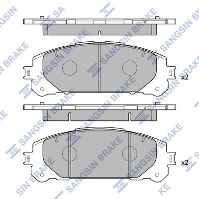 SP4448 Hi-Q Комплект тормозных колодок, дисковый тормоз