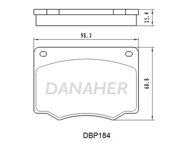 DBP184 DANAHER Комплект тормозных колодок, дисковый тормоз