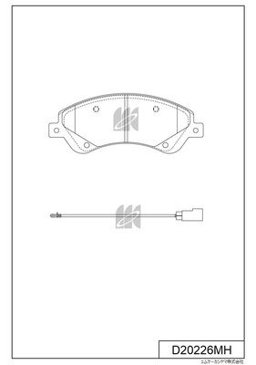 D20226MH MK Kashiyama Комплект тормозных колодок, дисковый тормоз