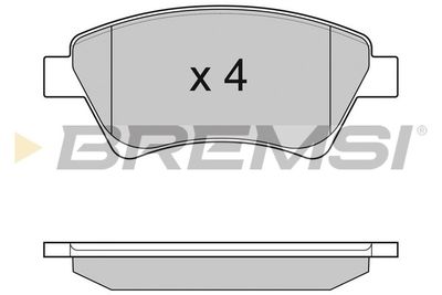 BP3072 BREMSI Комплект тормозных колодок, дисковый тормоз