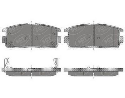 SP647PR SCT - MANNOL Комплект тормозных колодок, дисковый тормоз