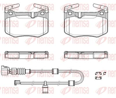 197902 REMSA Комплект тормозных колодок, дисковый тормоз