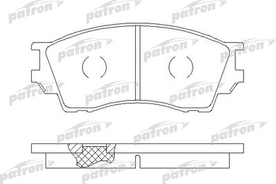 PBP1025 PATRON Комплект тормозных колодок, дисковый тормоз