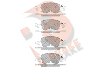 RB2233 R BRAKE Комплект тормозных колодок, дисковый тормоз