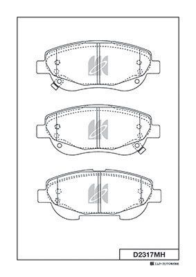 D2317MH MK Kashiyama Комплект тормозных колодок, дисковый тормоз