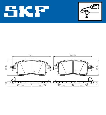 VKBP80478A SKF Комплект тормозных колодок, дисковый тормоз