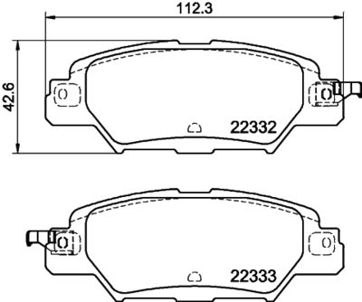 8DB355037101 HELLA PAGID Комплект тормозных колодок, дисковый тормоз