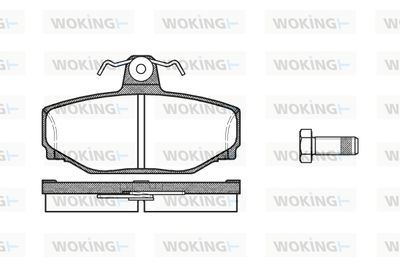 P397300 WOKING Комплект тормозных колодок, дисковый тормоз
