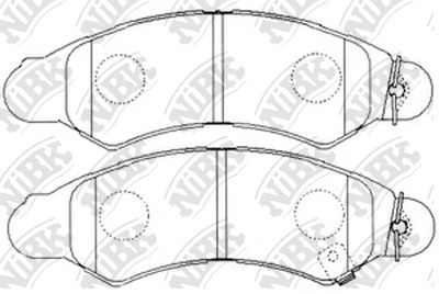 PN7477 NiBK Комплект тормозных колодок, дисковый тормоз