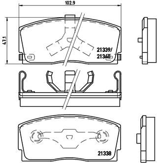 P16005 BREMBO Комплект тормозных колодок, дисковый тормоз