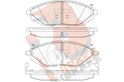 RB2023 R BRAKE Комплект тормозных колодок, дисковый тормоз