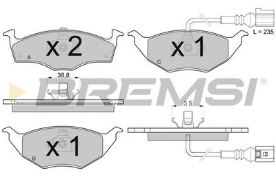 BP3032 BREMSI Комплект тормозных колодок, дисковый тормоз