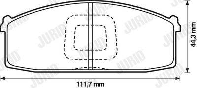 572232J JURID Комплект тормозных колодок, дисковый тормоз