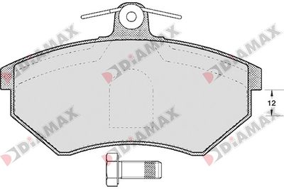 N09060 DIAMAX Комплект тормозных колодок, дисковый тормоз