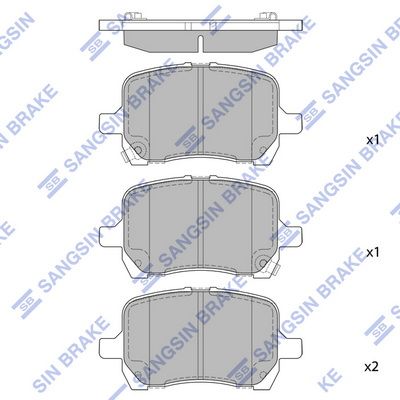 SP1669 Hi-Q Комплект тормозных колодок, дисковый тормоз