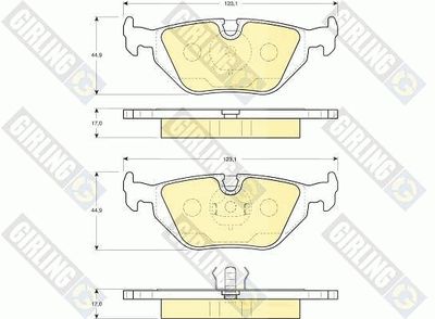 6113432 GIRLING Комплект тормозных колодок, дисковый тормоз