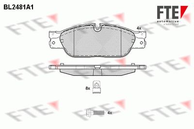 BL2481A1 FTE Комплект тормозных колодок, дисковый тормоз