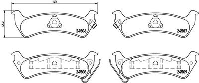 P37012 BREMBO Комплект тормозных колодок, дисковый тормоз