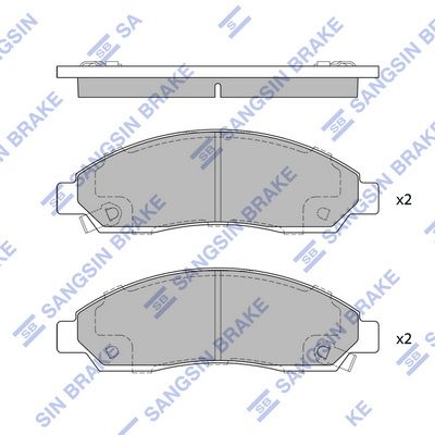 SP1408 Hi-Q Комплект тормозных колодок, дисковый тормоз