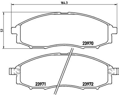 P56049 BREMBO Комплект тормозных колодок, дисковый тормоз