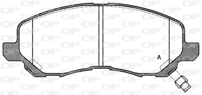 BPA080412 OPEN PARTS Комплект тормозных колодок, дисковый тормоз