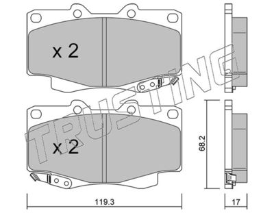 1311 TRUSTING Комплект тормозных колодок, дисковый тормоз