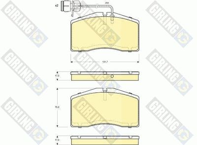 6115239 GIRLING Комплект тормозных колодок, дисковый тормоз