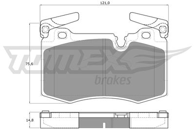 TX1947 TOMEX Brakes Комплект тормозных колодок, дисковый тормоз