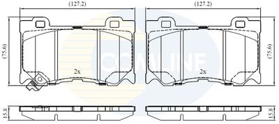 CBP32428 COMLINE Комплект тормозных колодок, дисковый тормоз