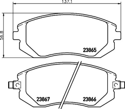 PCP1157 DON Комплект тормозных колодок, дисковый тормоз