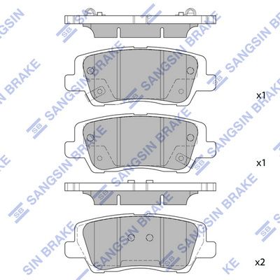 SP1920 Hi-Q Комплект тормозных колодок, дисковый тормоз