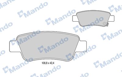 MBF015250 MANDO Комплект тормозных колодок, дисковый тормоз