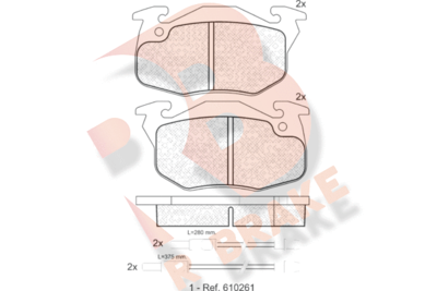 RB0864 R BRAKE Комплект тормозных колодок, дисковый тормоз