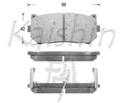 FK11151 KAISHIN Комплект тормозных колодок, дисковый тормоз