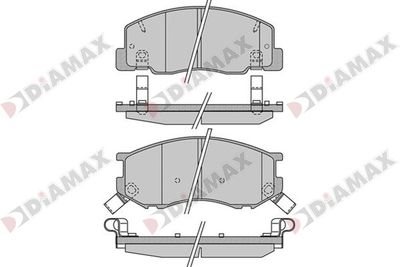 N09729 DIAMAX Комплект тормозных колодок, дисковый тормоз