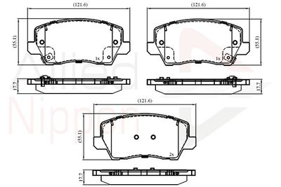 ADB02861 COMLINE Комплект тормозных колодок, дисковый тормоз