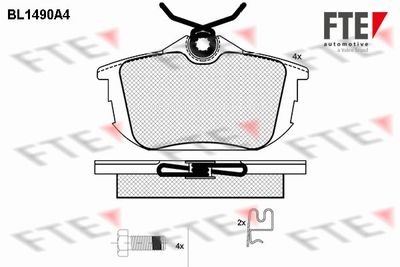 BL1490A4 FTE Комплект тормозных колодок, дисковый тормоз