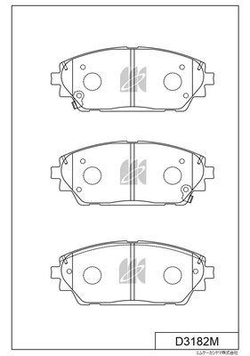 D3182M MK Kashiyama Комплект тормозных колодок, дисковый тормоз