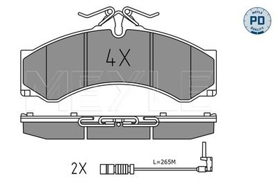 0252907620PD MEYLE Комплект тормозных колодок, дисковый тормоз