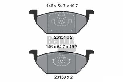 BPD1013 BENDIX Braking Комплект тормозных колодок, дисковый тормоз